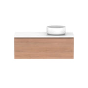 ADP Glacier All Drawer Slim Wall Hung Vanity - 1050mm / Stone Benchtop / Right Hand Bowl