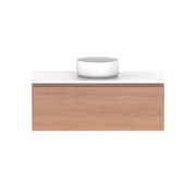 ADP Glacier All Drawer Slim Wall Hung Vanity - 1050mm / Stone Benchtop / Centre Bowl