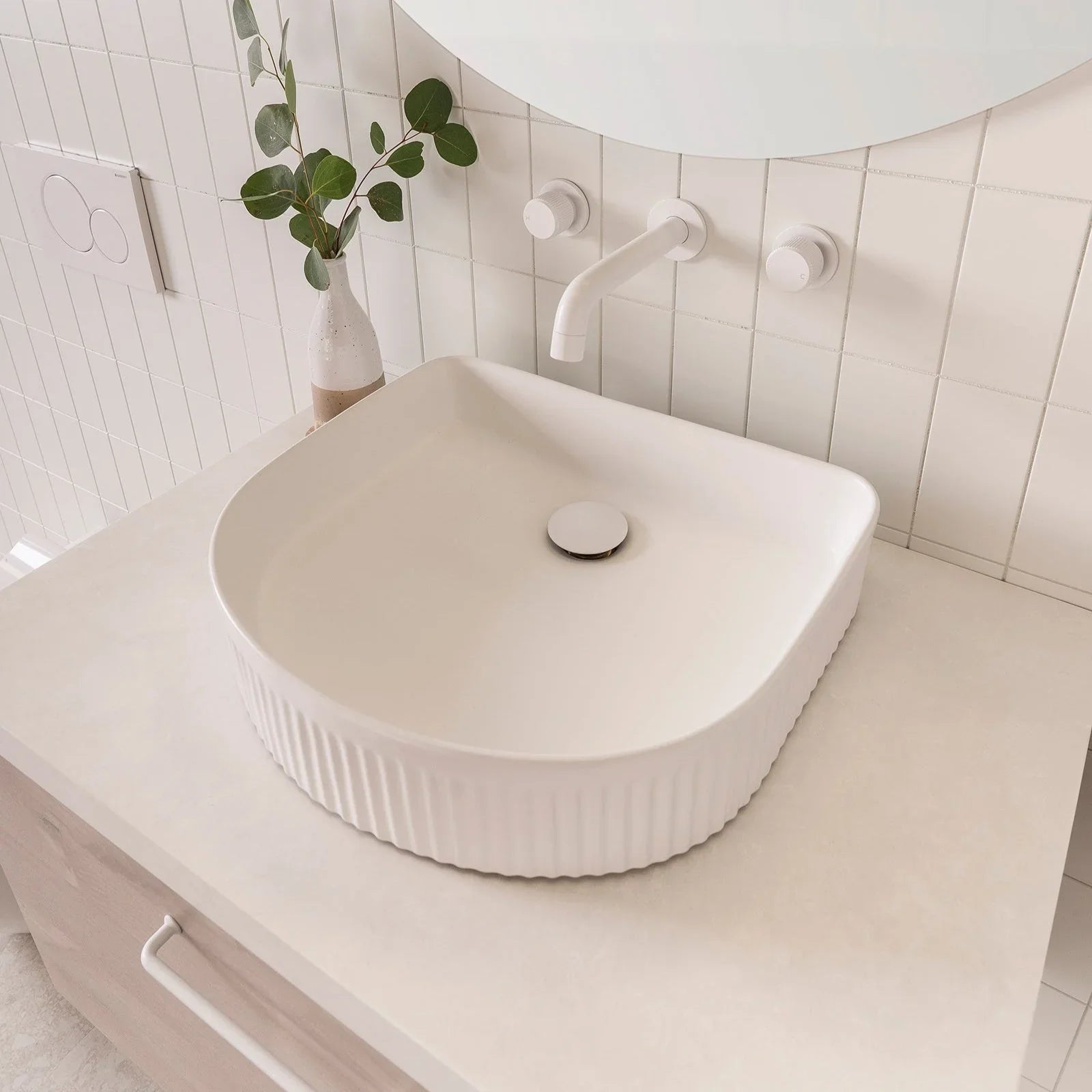 ADP Glacier Benchtop Slim Wall Hung Vanity All Drawer - Ideal Bathroom CentreGLLFAS0600WHCCP600mmCentre BasinLite Fresh White Interior