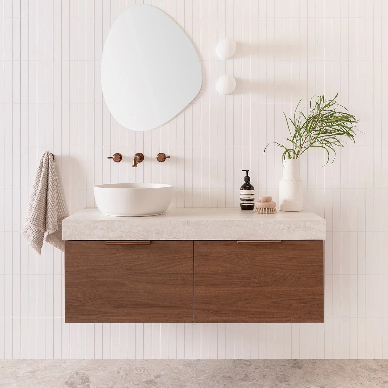 ADP Glacier Benchtop Slim Wall Hung Vanity All Drawer - Ideal Bathroom CentreGLLFAS0600WHCCP600mmCentre BasinLite Fresh White Interior