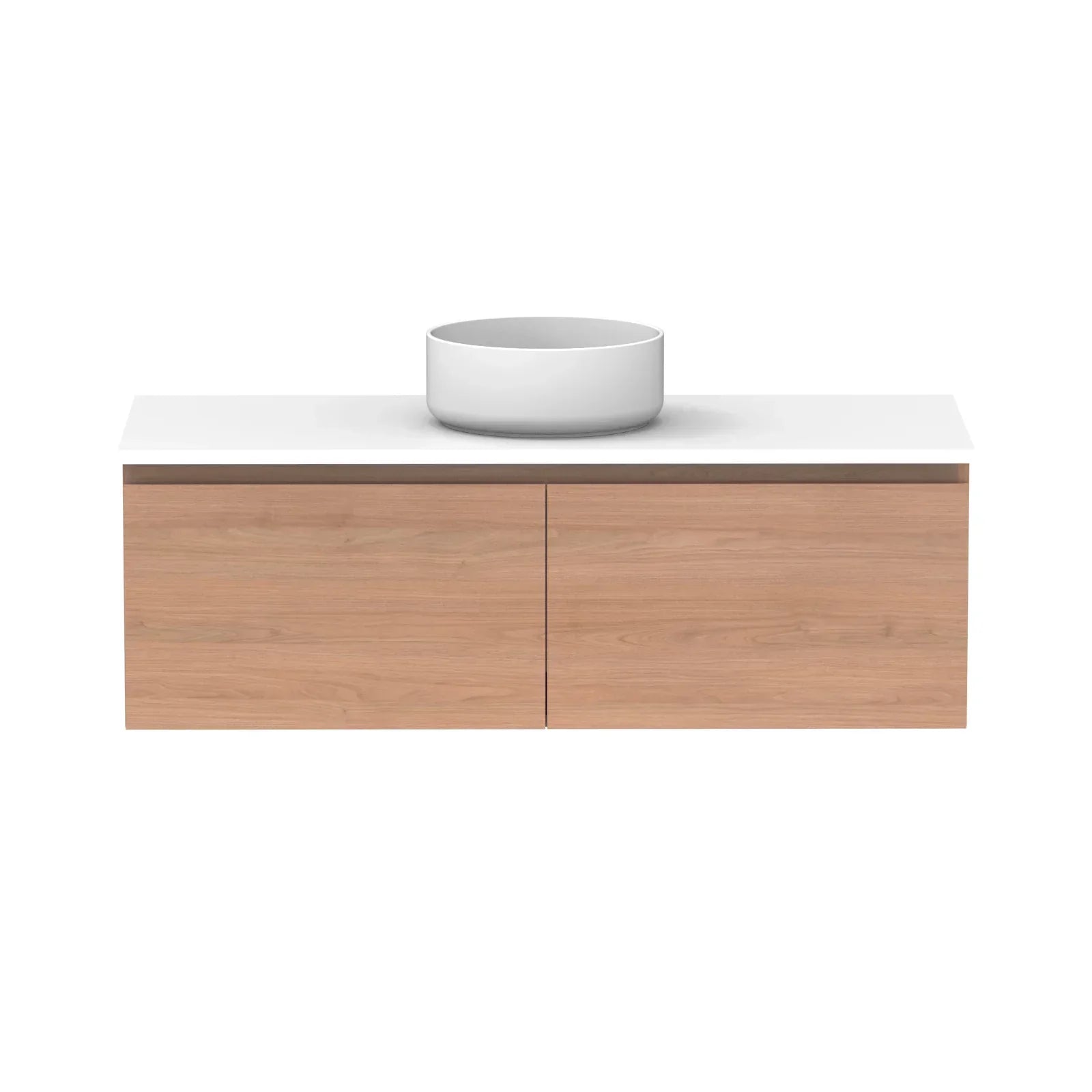 ADP Glacier All Drawer Slim Wall Hung Vanity - 1200mm / Stone Benchtop / Centre Bowl