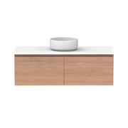 ADP Glacier All Drawer Slim Wall Hung Vanity - 1200mm / Stone Benchtop / Centre Bowl
