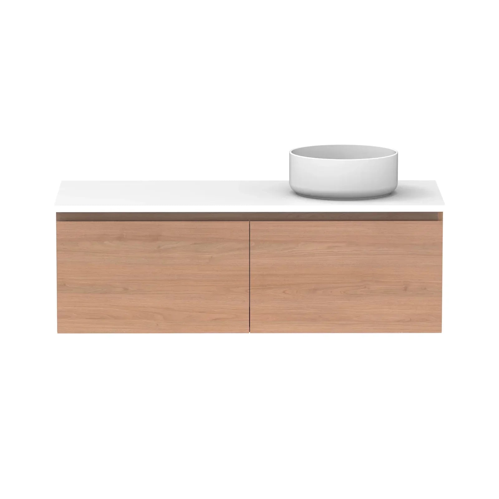 ADP Glacier All Drawer Slim Wall Hung Vanity - 1200mm / Stone Benchtop / Right Hand Bowl