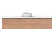 ADP Glacier All Drawer Slim Wall Hung Vanity - 1800mm / Stone Benchtop / Centre Bowl