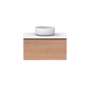 ADP Glacier All Drawer Slim Wall Hung Vanity - 750mm / Stone Benchtop / Centre Bowl