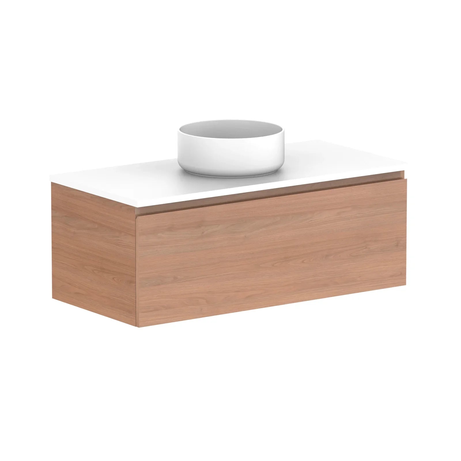 ADP Glacier Benchtop Slim Wall Hung Vanity All Drawer - Ideal Bathroom CentreGLLFAS1050WHCCP1050mmCentre BasinLite Fresh White Interior