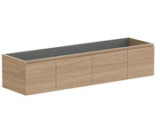 ADP Glacier Door and Drawer Slim Wall Hung Vanity - 1800mm / No Top / Centre Bowl