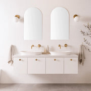 ADP Glacier Benchtop Slim Wall Hung Vanity Door & Drawer - Ideal Bathroom CentreGLLFCS0750WHCCP750mmCentre BasinLite Fresh White Interior