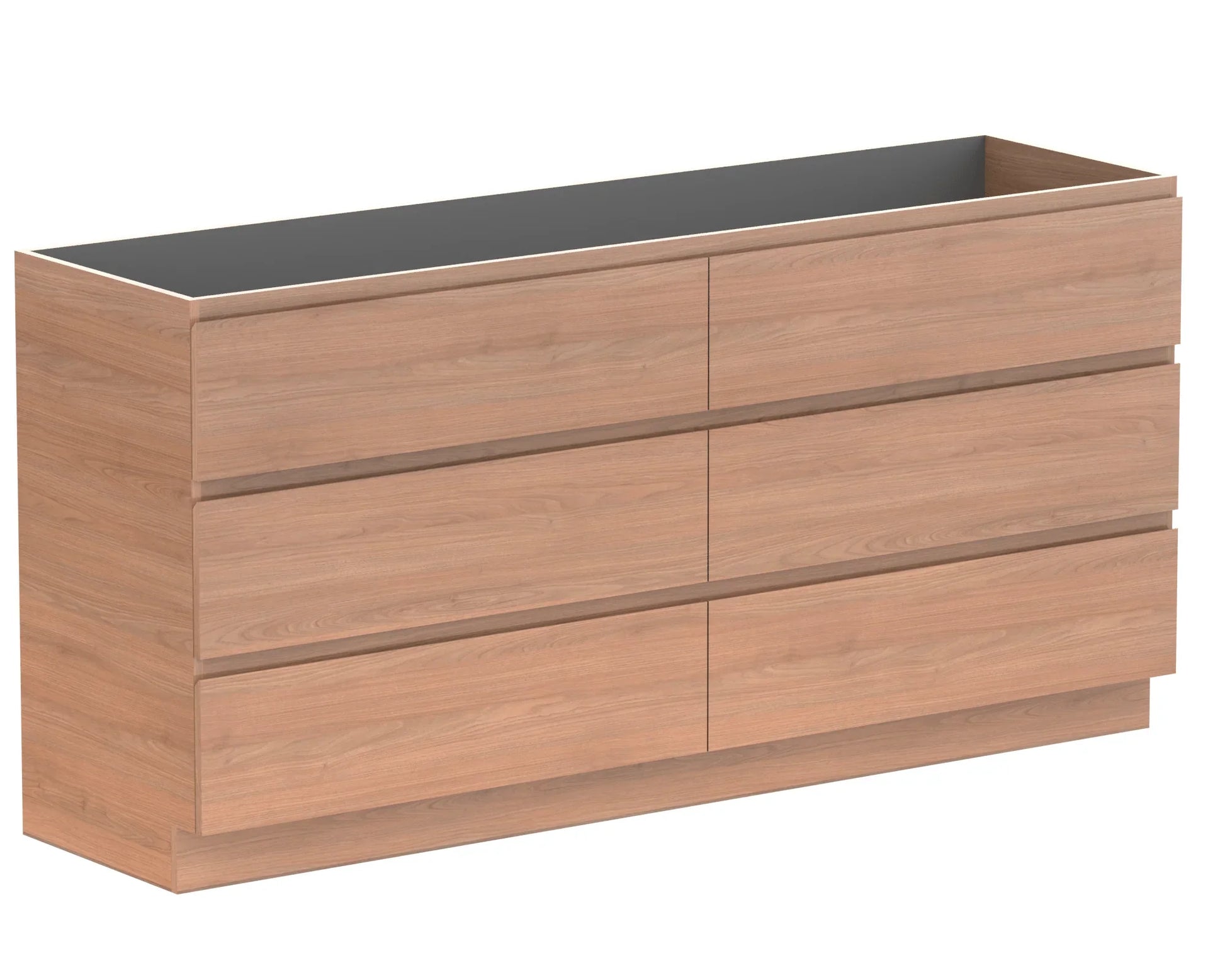 ADP Glacier Benchtop Trio Freestanding Vanity All Drawer - Ideal Bathroom CentreGLLFAT1800WKSNT1800mmCabinet OnlyLite Fresh White Interior