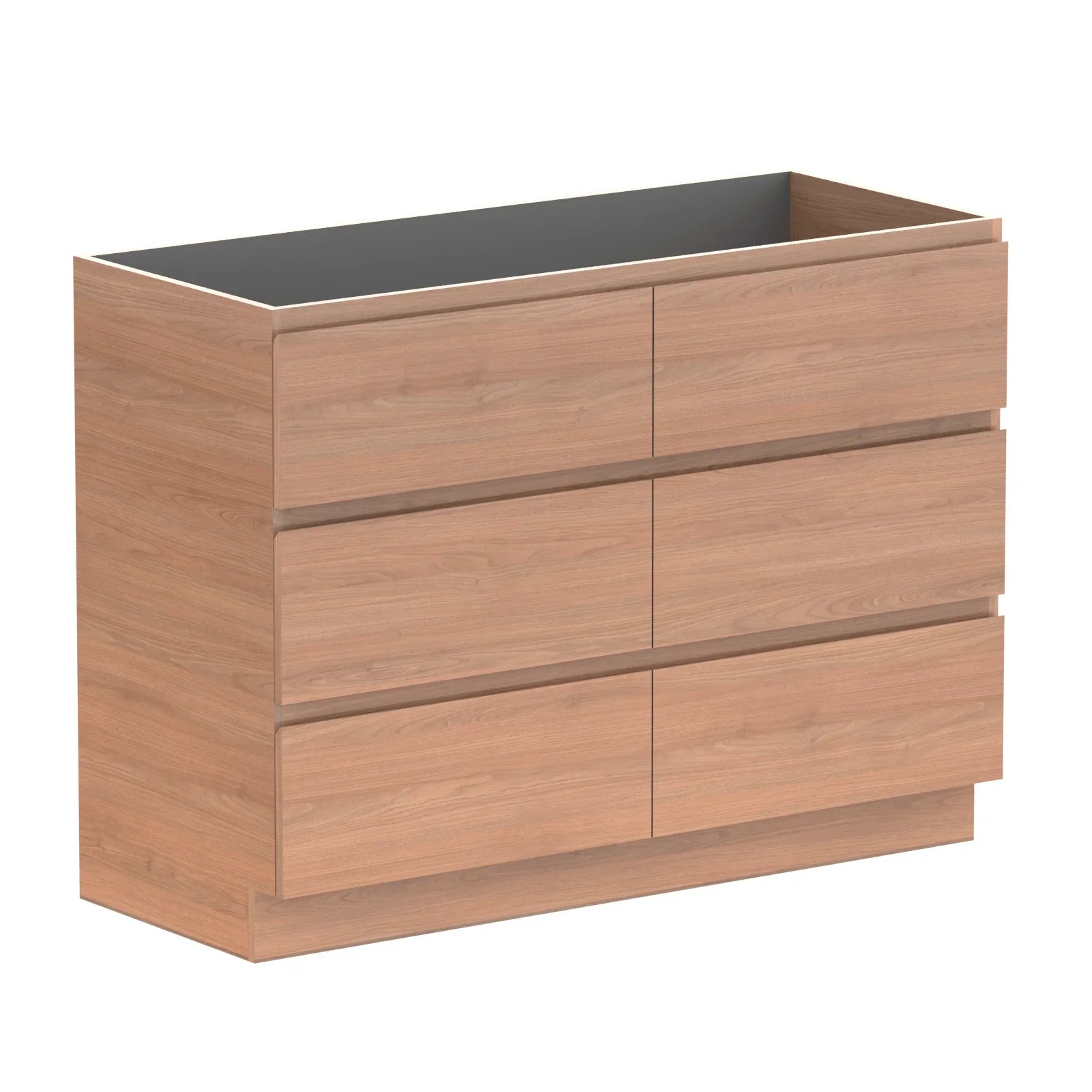 ADP Glacier Benchtop Trio Freestanding Vanity All Drawer - Ideal Bathroom CentreGLLFAT1200WKSNT1200mmCabinet OnlyLite Fresh White Interior