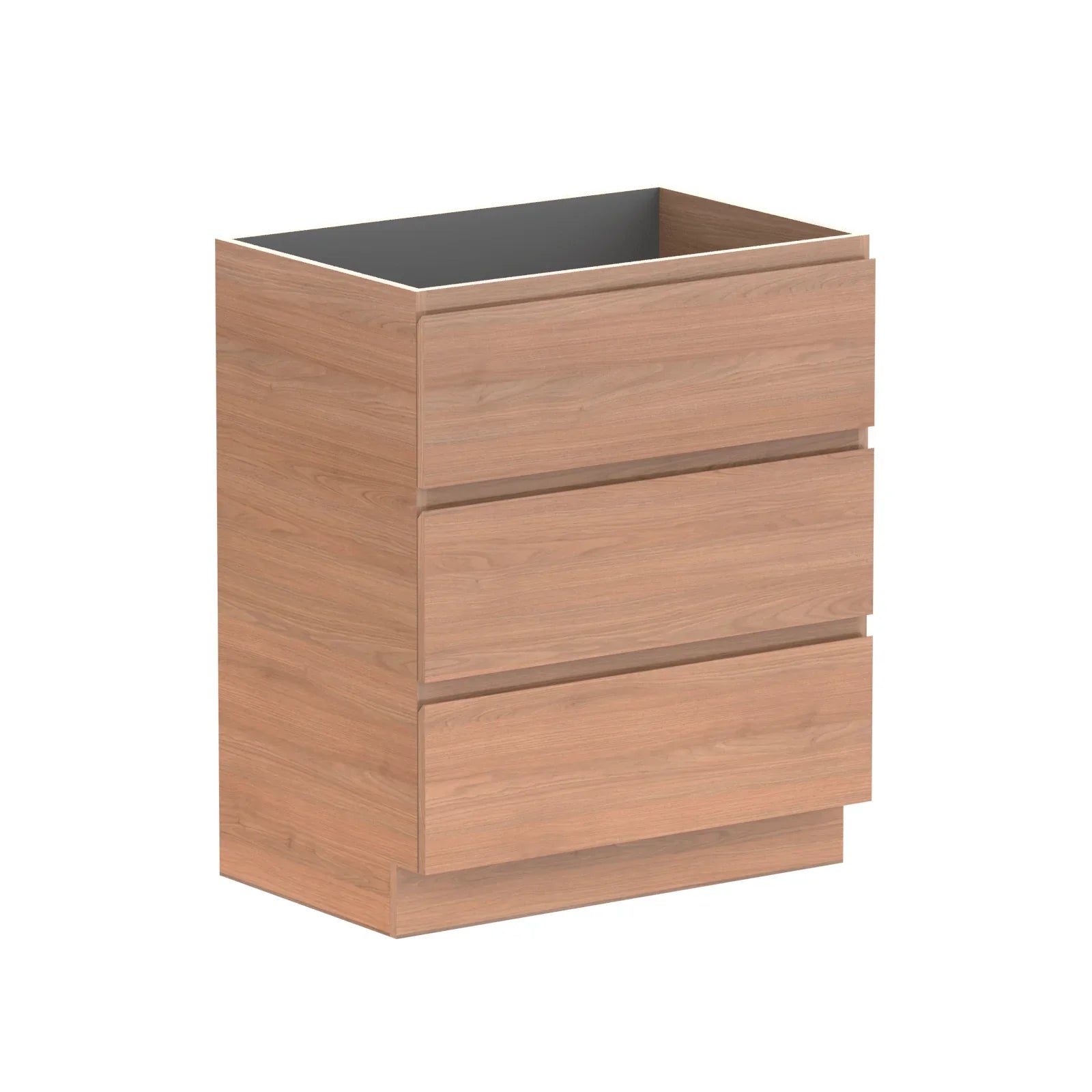 ADP Glacier Benchtop Trio Freestanding Vanity All Drawer - Ideal Bathroom CentreGLLFAT0750WKSNT750mmCabinet OnlyLite Fresh White Interior