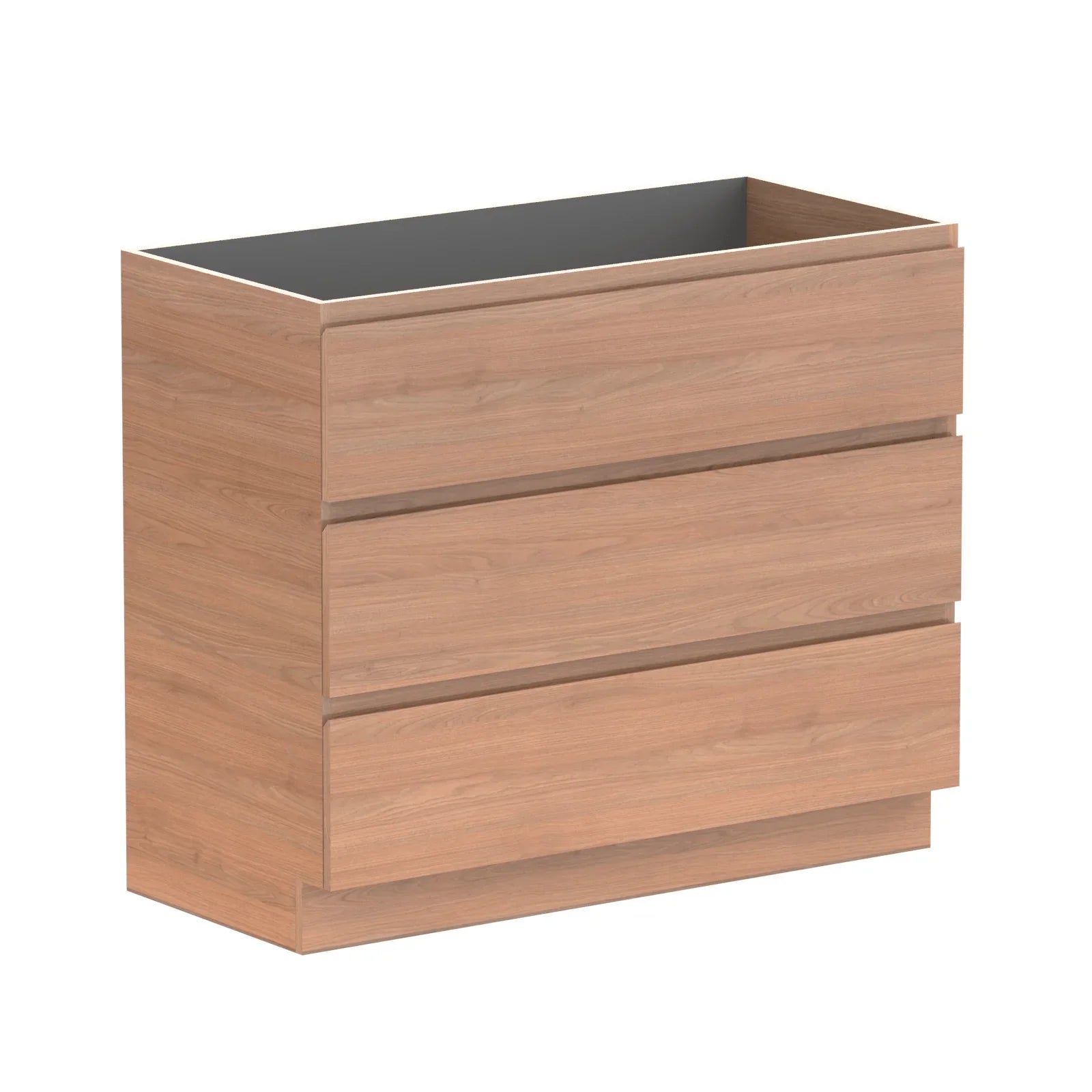 ADP Glacier Benchtop Trio Freestanding Vanity All Drawer - Ideal Bathroom CentreGLLFAT1050WKSNT1050mmCabinet OnlyLite Fresh White Interior