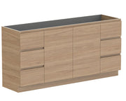 ADP Glacier Door and Drawer Trio Freestanding Vanity - 1800mm / No Top / Right Hand Bowl