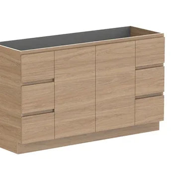 ADP Glacier Door and Drawer Trio Freestanding Vanity - 1500mm / No Top / Centre Bowl