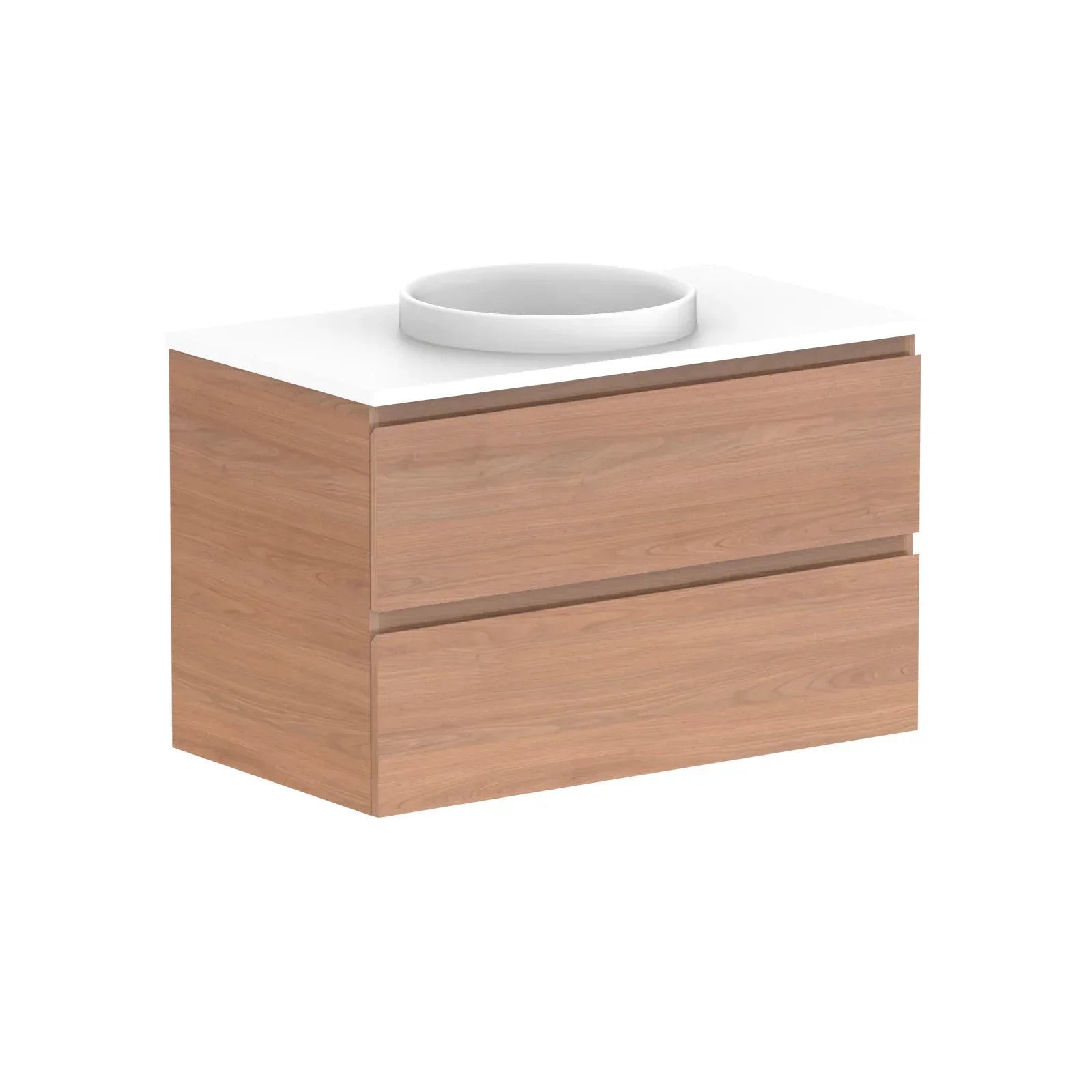ADP Glacier All Drawer Twin Wall Hung Vanity - 900mm / Stone Benchtop / Centre Bowl