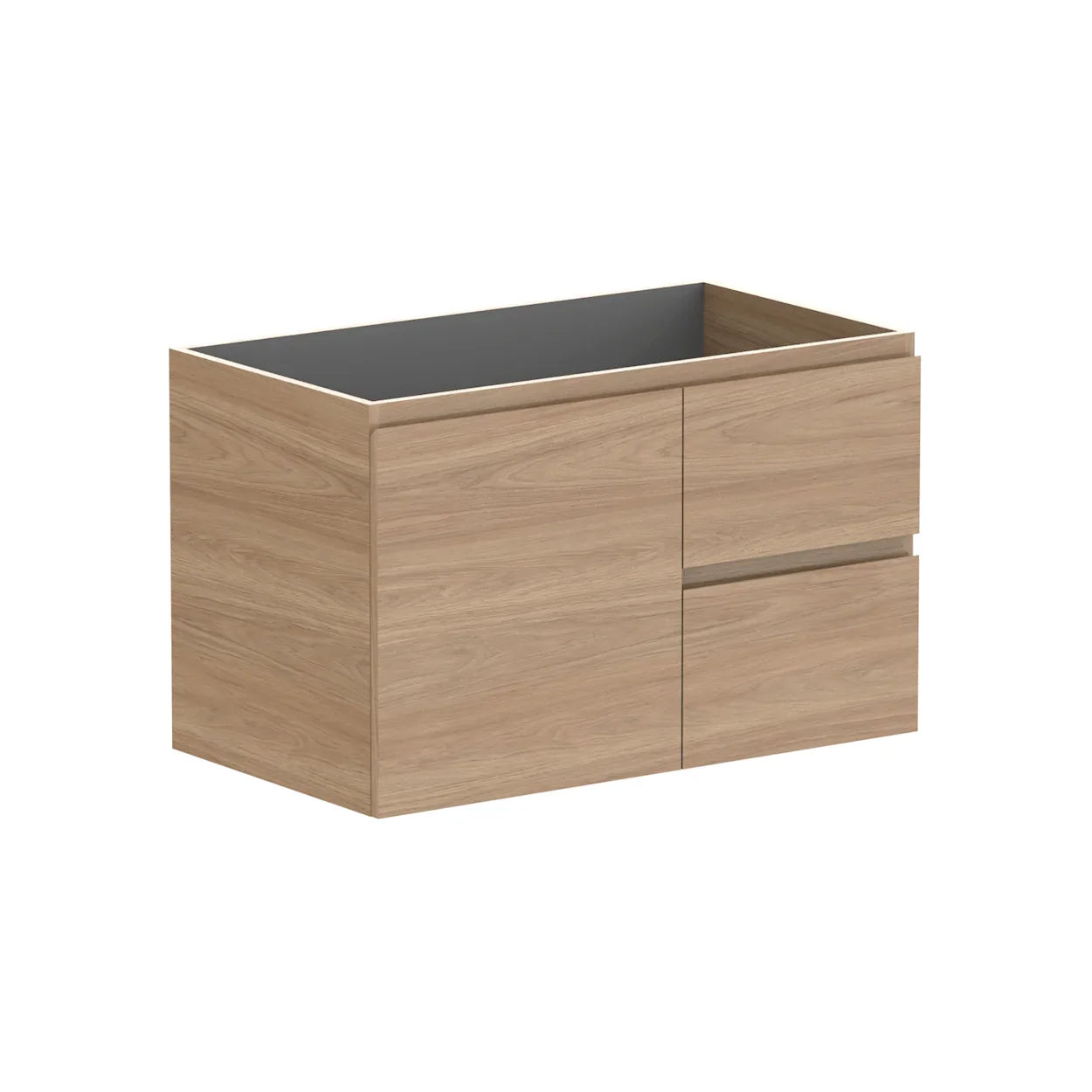 ADP Glacier Benchtop Twin Wall Hung Vanity Door & Drawer - Ideal Bathroom CentreGLLFCW0900WHSNT900mmCabinet OnlyLite Fresh White Interior