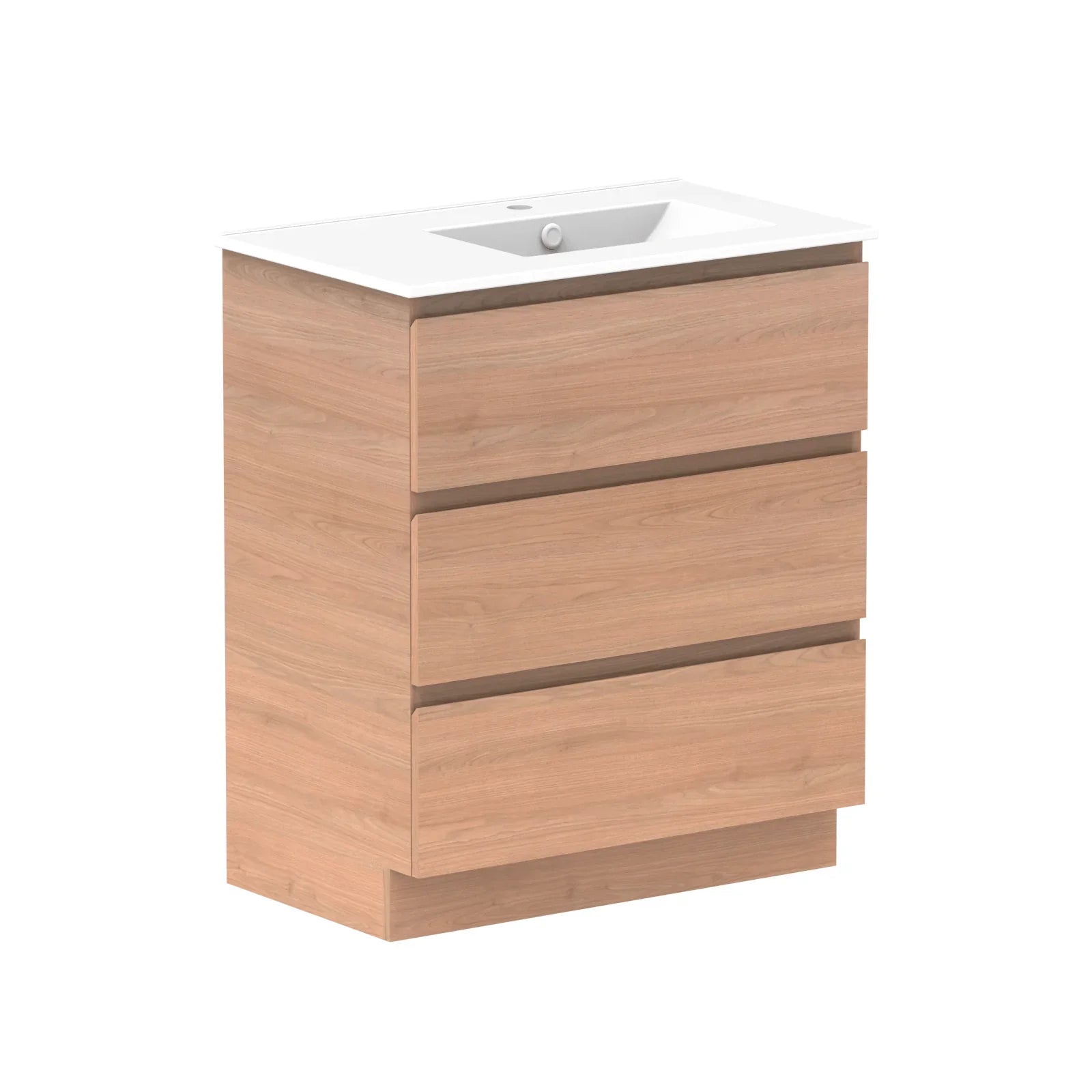 ADP Glacier Ceramic Freestanding Vanity All Drawers - Ideal Bathroom CentreGLLFAW0750WKRCE750mmRight Hand BasinLite Fresh White Interior