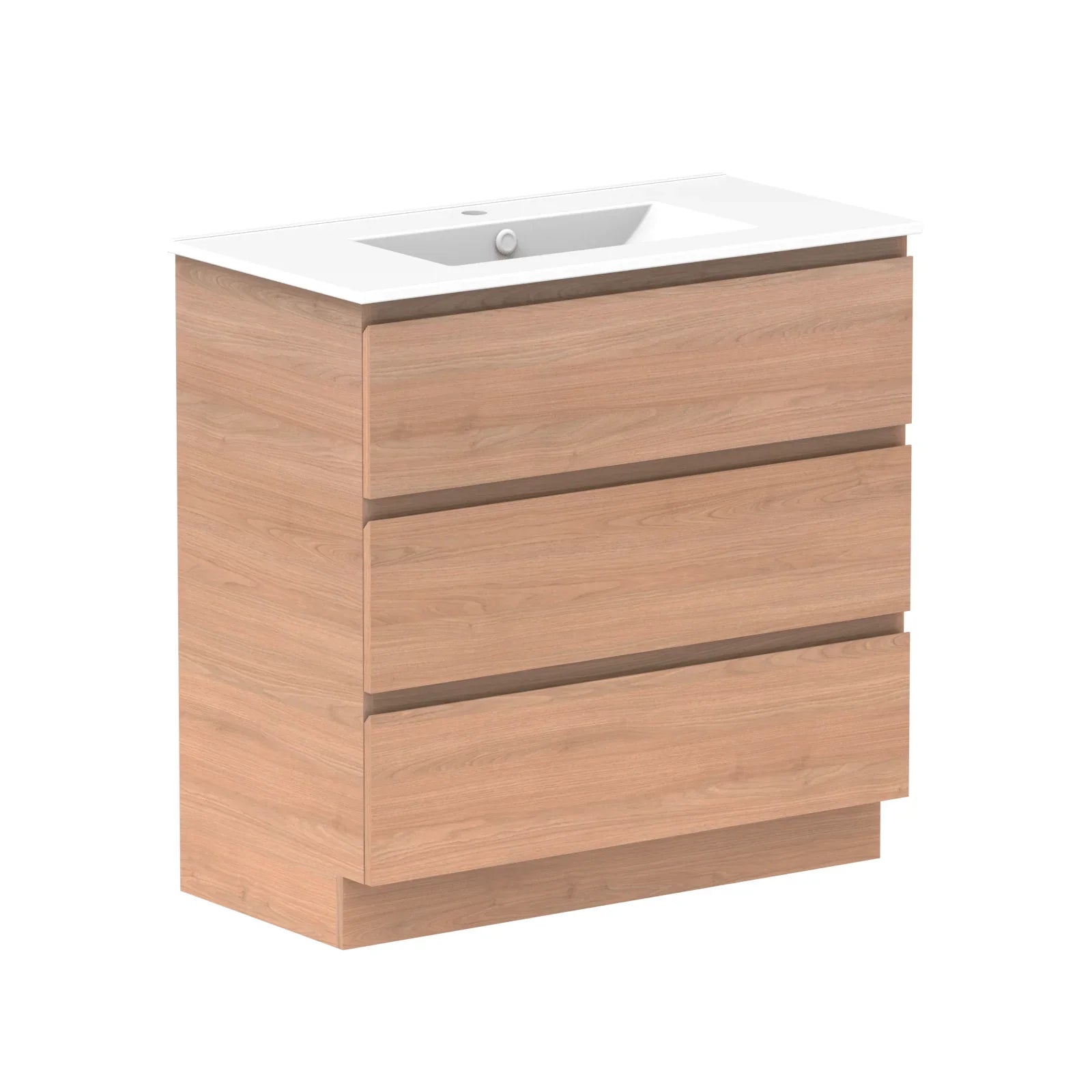 ADP Glacier Ceramic Freestanding Vanity All Drawers - Ideal Bathroom CentreGLLFAW0900WKCCE900mmCentre BasinLite Fresh White Interior