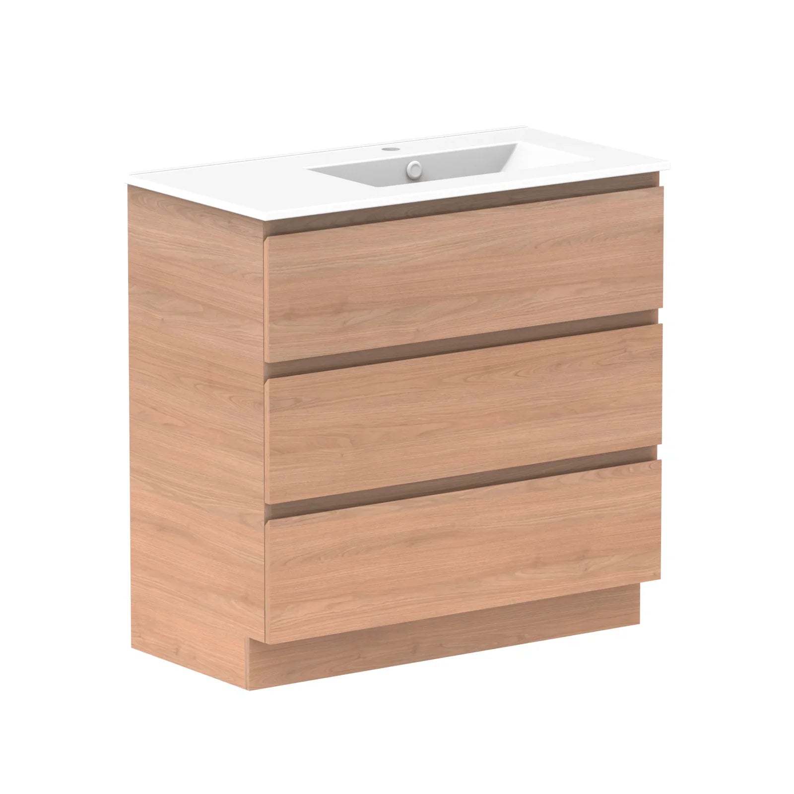 ADP Glacier Ceramic Freestanding Vanity All Drawers - Ideal Bathroom CentreGLLFAW0900WKRCE900mmRight Hand BasinLite Fresh White Interior