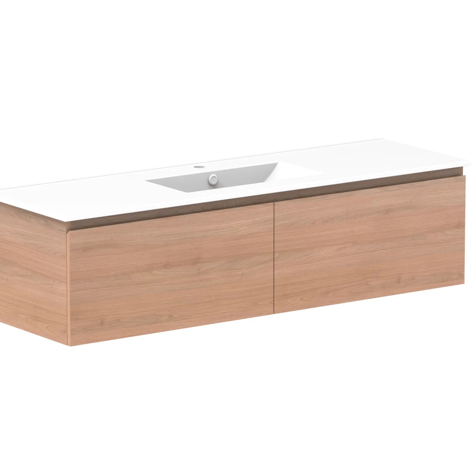 ADP Glacier Ceramic Slim Wall Hung Vanity All Drawers - Ideal Bathroom CentreGLLFAS1500WHCCE1500mmCentre BasinLite Fresh White Interior