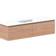ADP Glacier All Drawer Slim Wall Hung Vanity - 1500mm / Ceramic Moulded Top / Centre Bowl