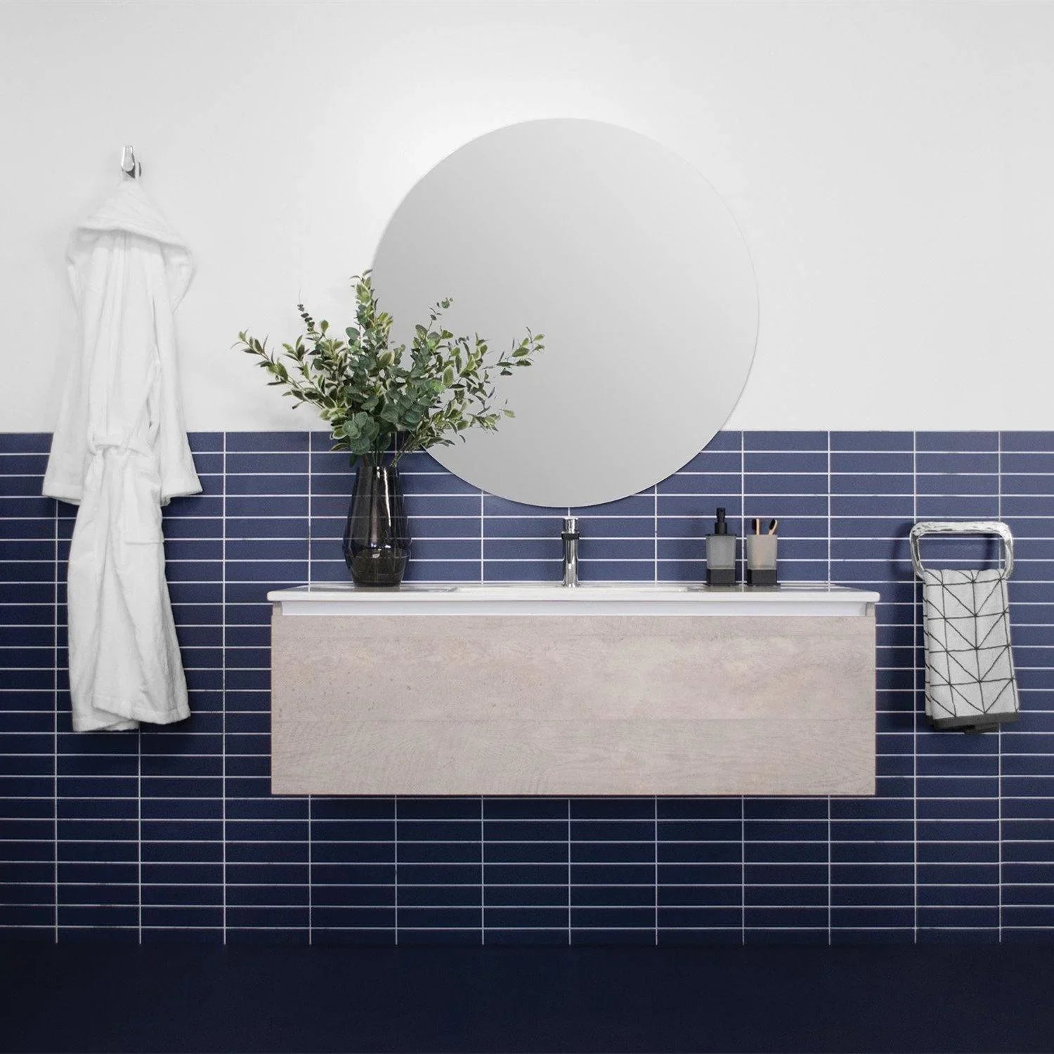 ADP Glacier Ceramic Slim Wall Hung Vanity All Drawers - Ideal Bathroom CentreGLLFAS0600WHCCE600mmCentre BasinLite Fresh White Interior