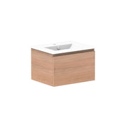 ADP Glacier All Drawer Slim Wall Hung Vanity - 600mm / Ceramic Moulded Top / Centre Bowl
