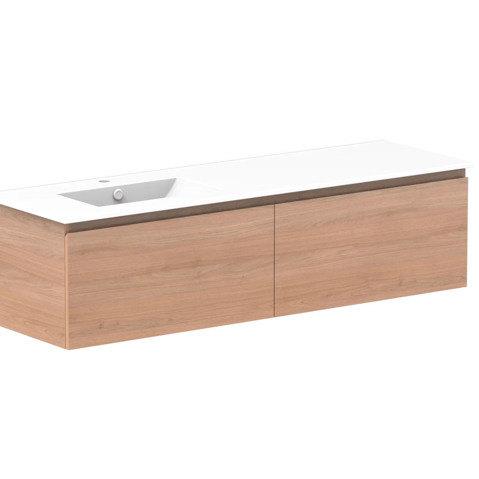 ADP Glacier Ceramic Slim Wall Hung Vanity All Drawers - Ideal Bathroom CentreGLLFAS1500WHCCE1500mmCentre BasinLite Fresh White Interior