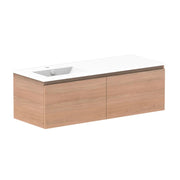 ADP Glacier All Drawer Slim Wall Hung Vanity - 1200mm / Ceramic Moulded Top / Left Hand Bowl