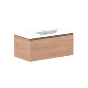ADP Glacier All Drawer Slim Wall Hung Vanity - 900mm / Ceramic Moulded Top / Right Hand Bowl