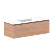 ADP Glacier All Drawer Slim Wall Hung Vanity - 1200mm / Ceramic Moulded Top / Centre Bowl