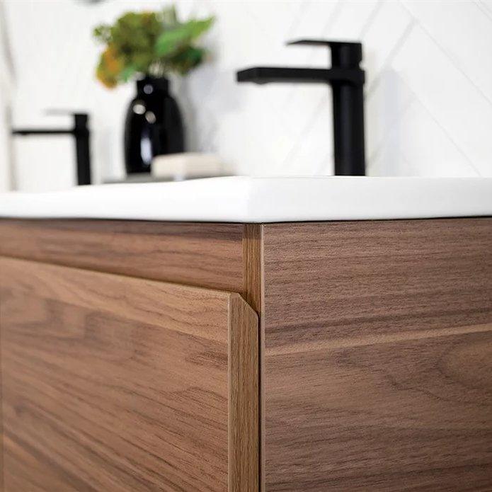 ADP Glacier Ceramic Slim Wall Hung Vanity Door & Drawer - Ideal Bathroom CentreGLLFCS0750WHCCP750mmCentre BasinLite Fresh White Interior