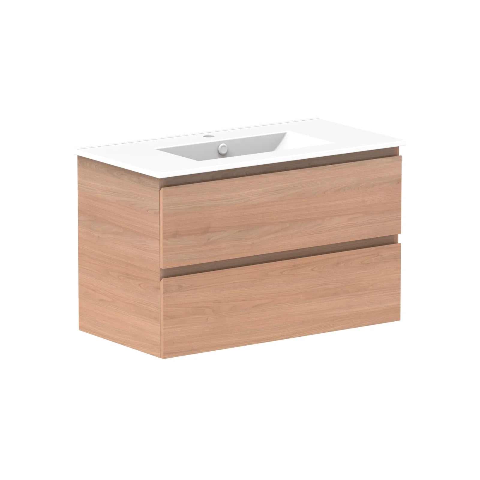 ADP Glacier Ceramic Twin Wall Hung Vanity All Drawers - Ideal Bathroom CentreGLLFAW0900WHCCE900mmCentre BasinLite Fresh White Interior