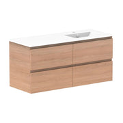 ADP Glacier All Drawer Twin Wall Hung Vanity - 1200mm / Ceramic Moulded Top / Right Hand Bowl