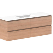 ADP Glacier All Drawer Twin Wall Hung Vanity - 1500mm / Ceramic Moulded Top / Centre Bowl