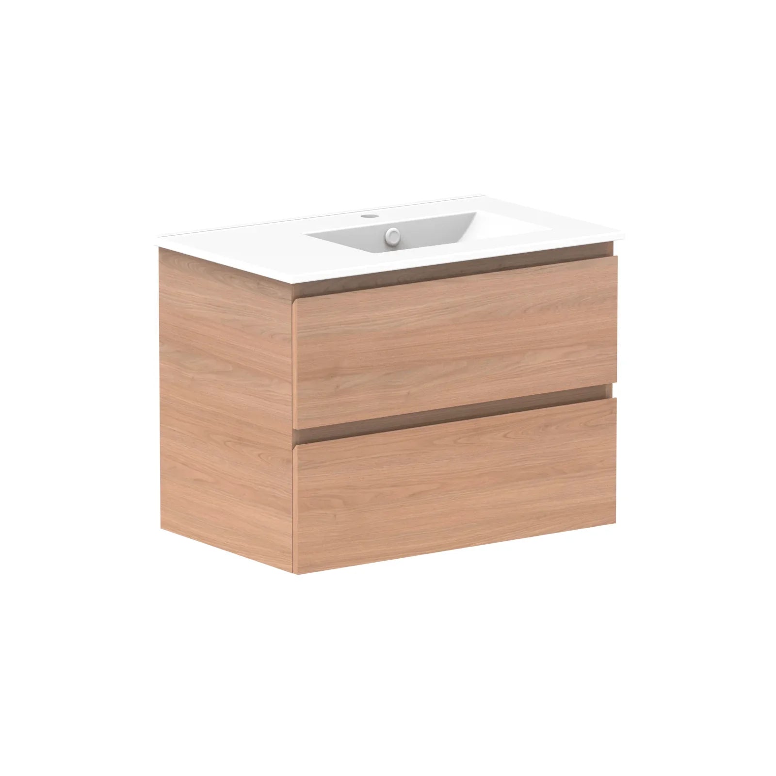 ADP Glacier Ceramic Twin Wall Hung Vanity All Drawers - Ideal Bathroom CentreGLLFAW0750WHRCE750mmRight Hand BasinLite Fresh White Interior