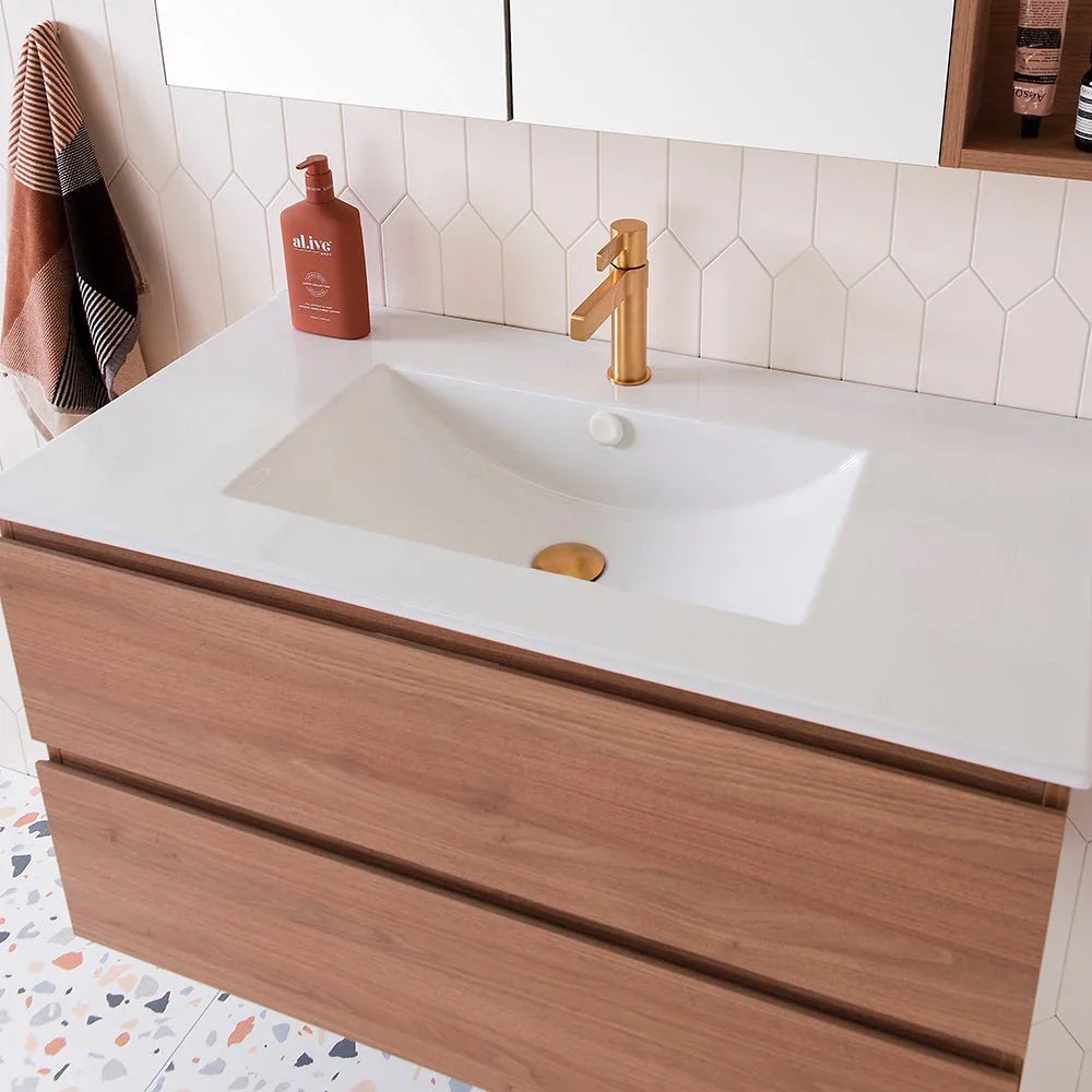 ADP Glacier Ceramic Twin Wall Hung Vanity All Drawers - Ideal Bathroom CentreGLLFAW0600WHCCE600mmCentre BasinLite Fresh White Interior