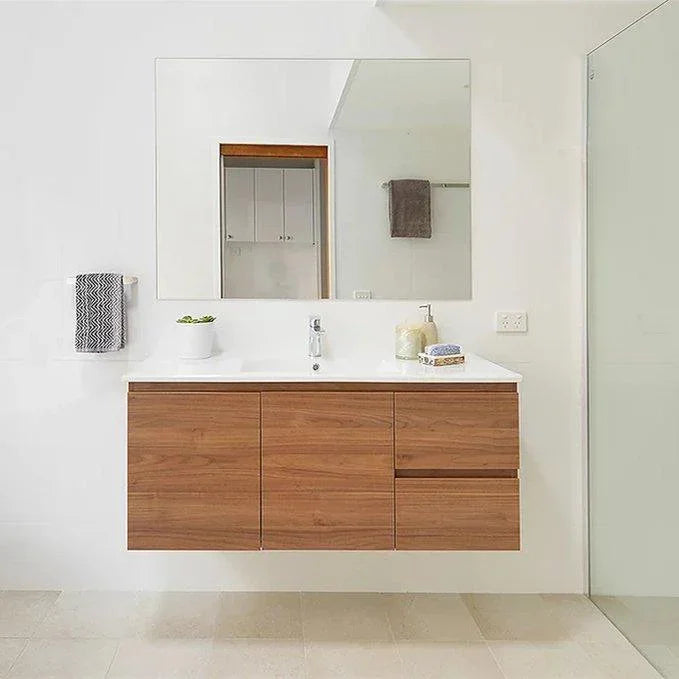 ADP Glacier Ceramic Twin Wall Hung Vanity Door & Drawers - Ideal Bathroom CentreGLLFCW0750WHCCE750mmCentre BasinLite Fresh White Interior