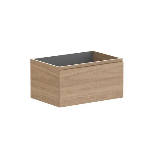 ADP Glacier Door and Drawer Slim Wall Hung Vanity - 750mm / No Top / Left Hand Bowl