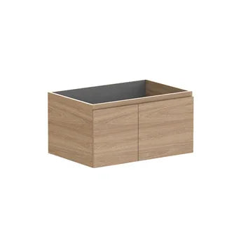 ADP Glacier Door and Drawer Slim Wall Hung Vanity - 750mm / No Top / Right Hand Bowl