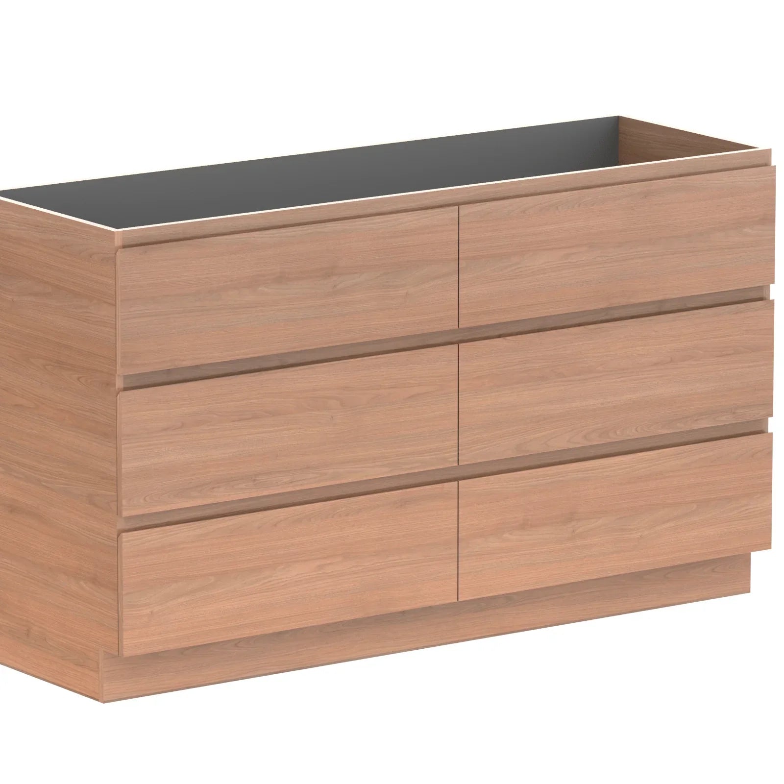 ADP Glacier Trio Custom 600 - 2400mm Freestanding Vanity All Drawer - Ideal Bathroom CentreGLLFAT1500WKSNT1201 - 1500mmCabinet OnlyLite Fresh White Interior