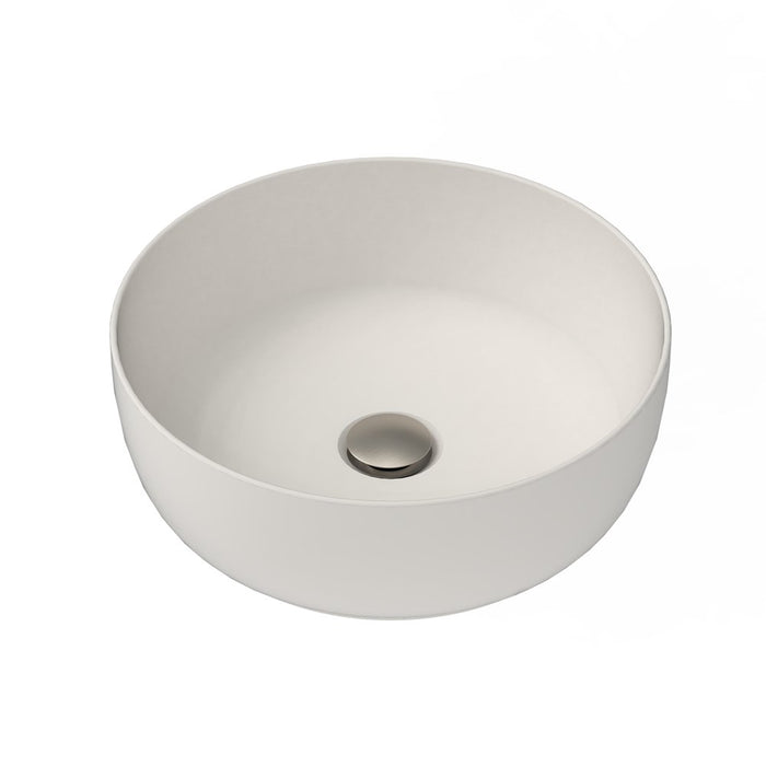 ADP Glam Round Ceramic Above Counter Basin - Matte Pearl - Ideal Bathroom CentreTOPCGLR390MW