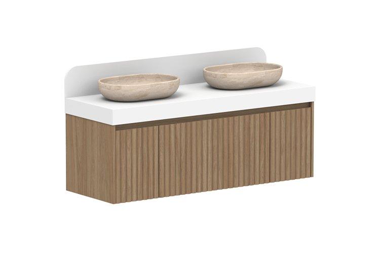 ADP Harper Wall Hung Vanity - Ideal Bathroom CentreHARFAS0685WHCCP - 291435mmDouble Bowl Basins