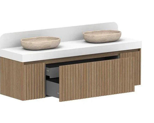 ADP Harper Wall Hung Vanity - Ideal Bathroom CentreHARFAS0685WHCCP - 371735mmDouble Bowl Basins