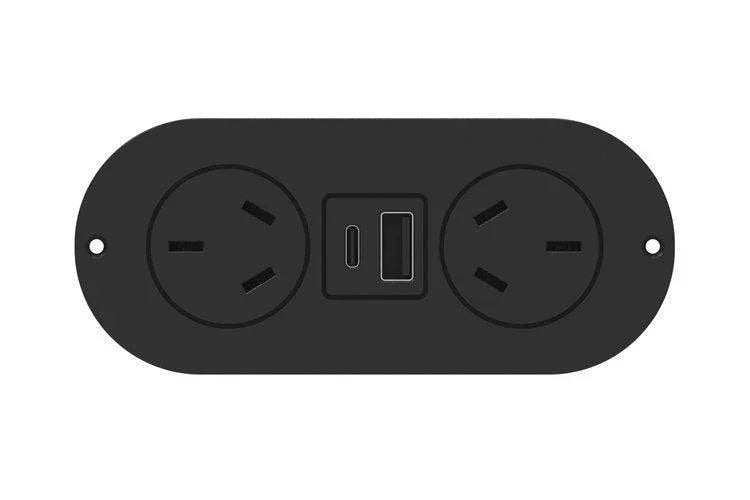 ADP In - Drawer Power Point Black - Ideal Bathroom CentrePWRDRW240VBK