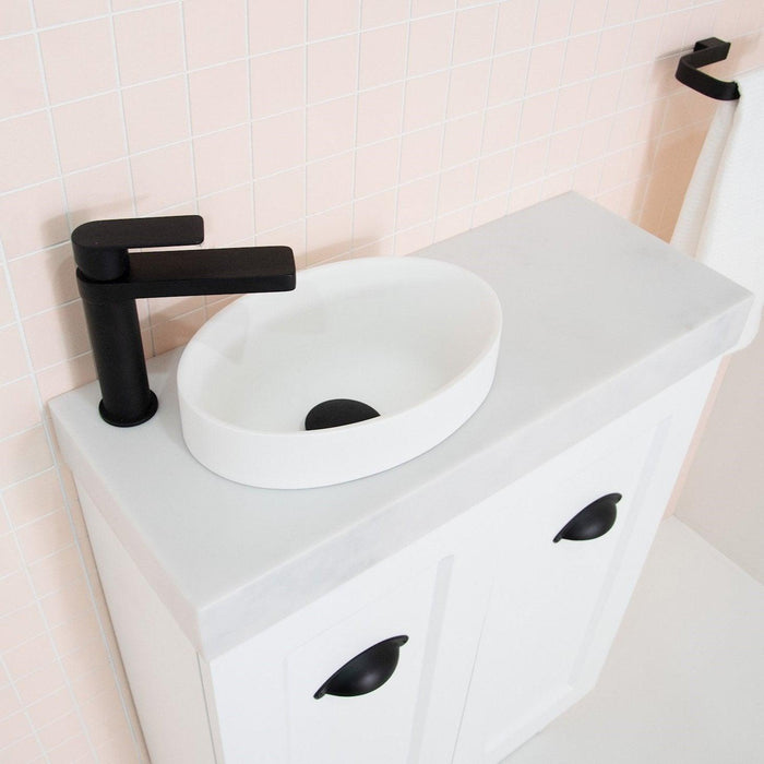 ADP Joy Solid Surface Semi Inset Basin - Matte White - Ideal Bathroom CentreTOPSJOY2819WM