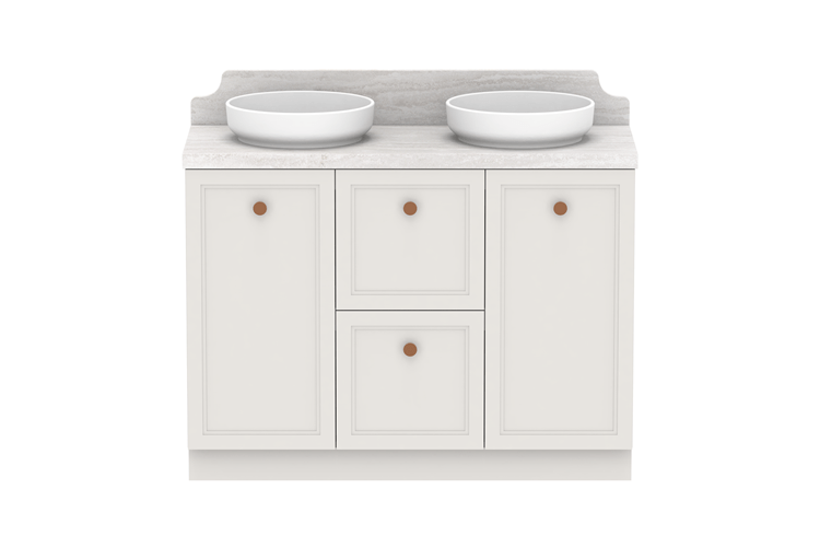 ADP Mabel Ensuite Freestanding Vanity - Ideal Bathroom CentreMABECS1200WKDCP1200mmDouble Bowl Basin