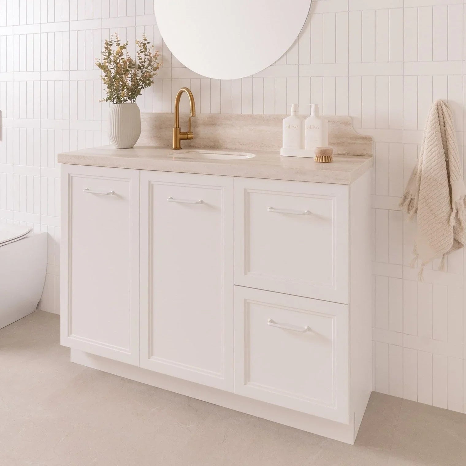 ADP Mabel Freestanding Vanity - Ideal Bathroom CentreMABFCS0600WKCCP600mmCentre Basin