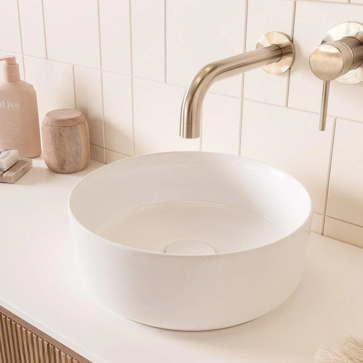 ADP Maggie 300mm Ceramic Above Counter Basin - Gloss White - Ideal Bathroom CentreTOPCMAG300GW