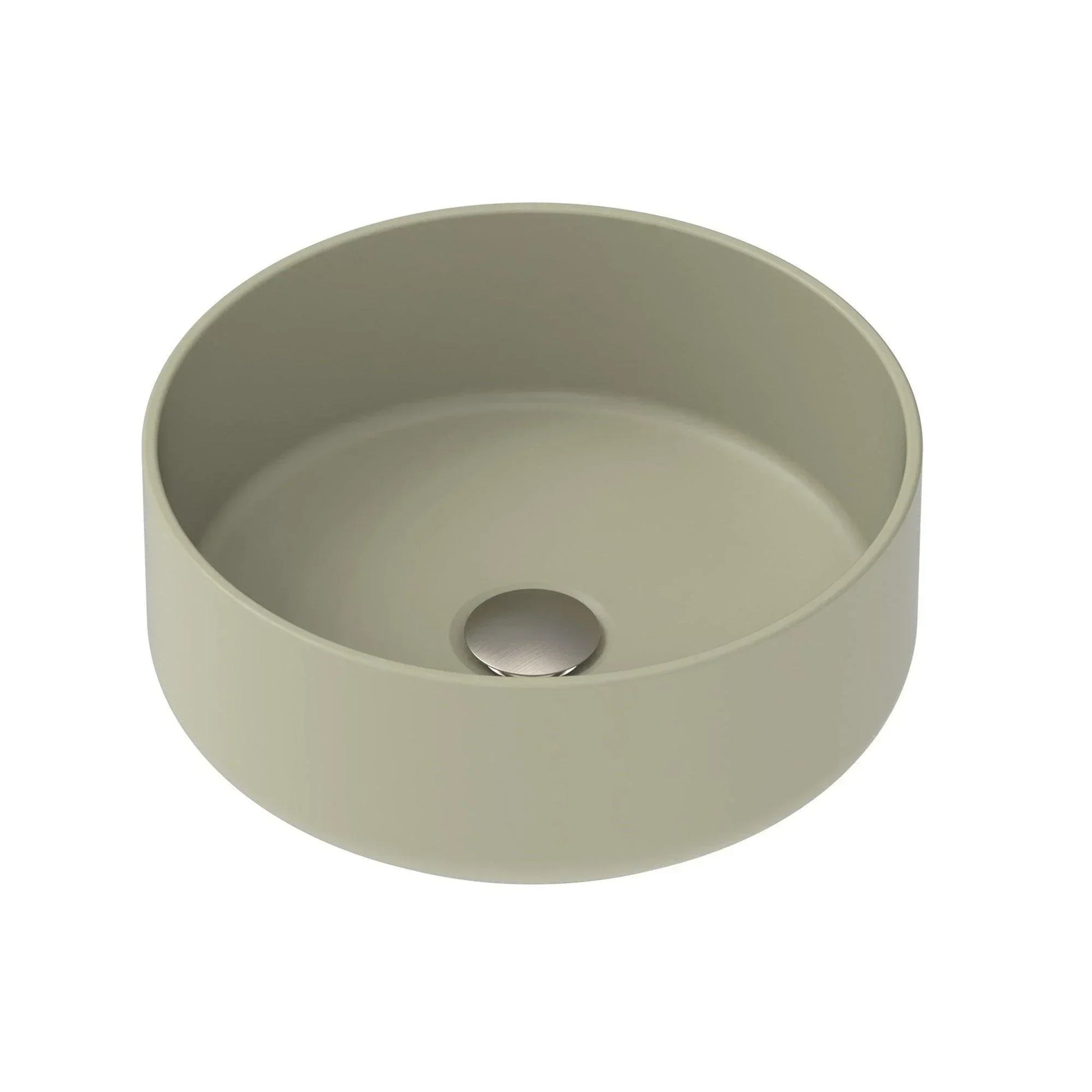 ADP Margot Ceramic Above Counter Basin - Matte Olive - Ideal Bathroom CentreTOPCMAR360MO